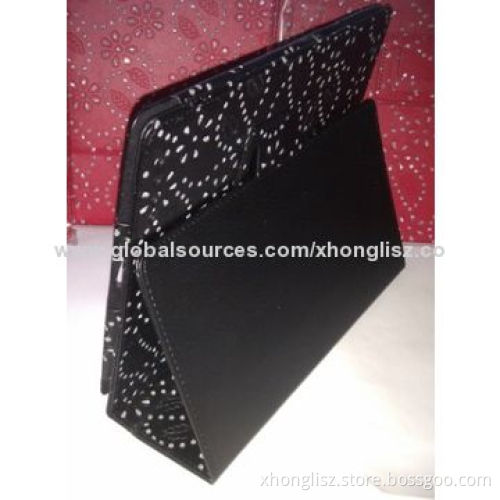 Hot popular elegant PU leather with diamonds decoration design for iPad 3 case, many color options